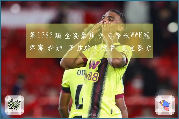 第1385期 全场聚焦 无可争议WWE冠军赛 科迪-罗兹对决德鲁-麦金泰尔